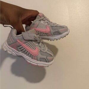 Nike Kids Pink and Gray Sneakers